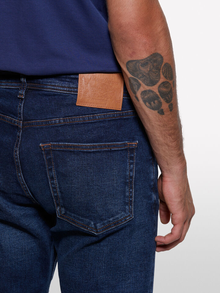 Blue Style 74 slim fit jeans - men's slim fit jeans - Dark Blue | Sisley image number 4